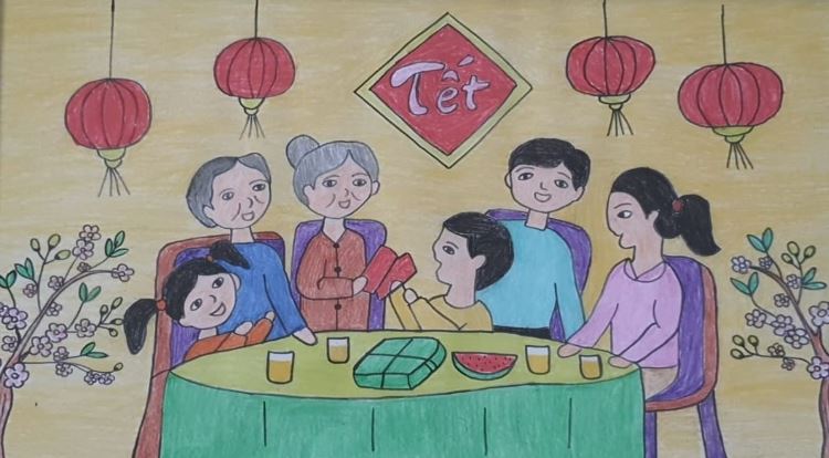 Tranh về chủ đề Ngày Tết