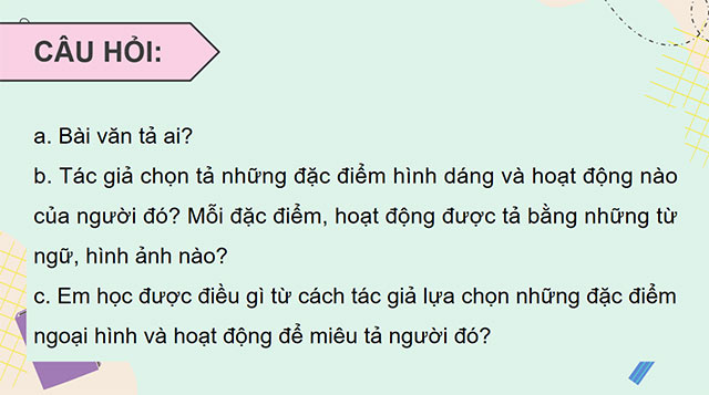 PowerPoint Tiếng Việt 5 Quan sát, tìm ý cho bài văn tả người