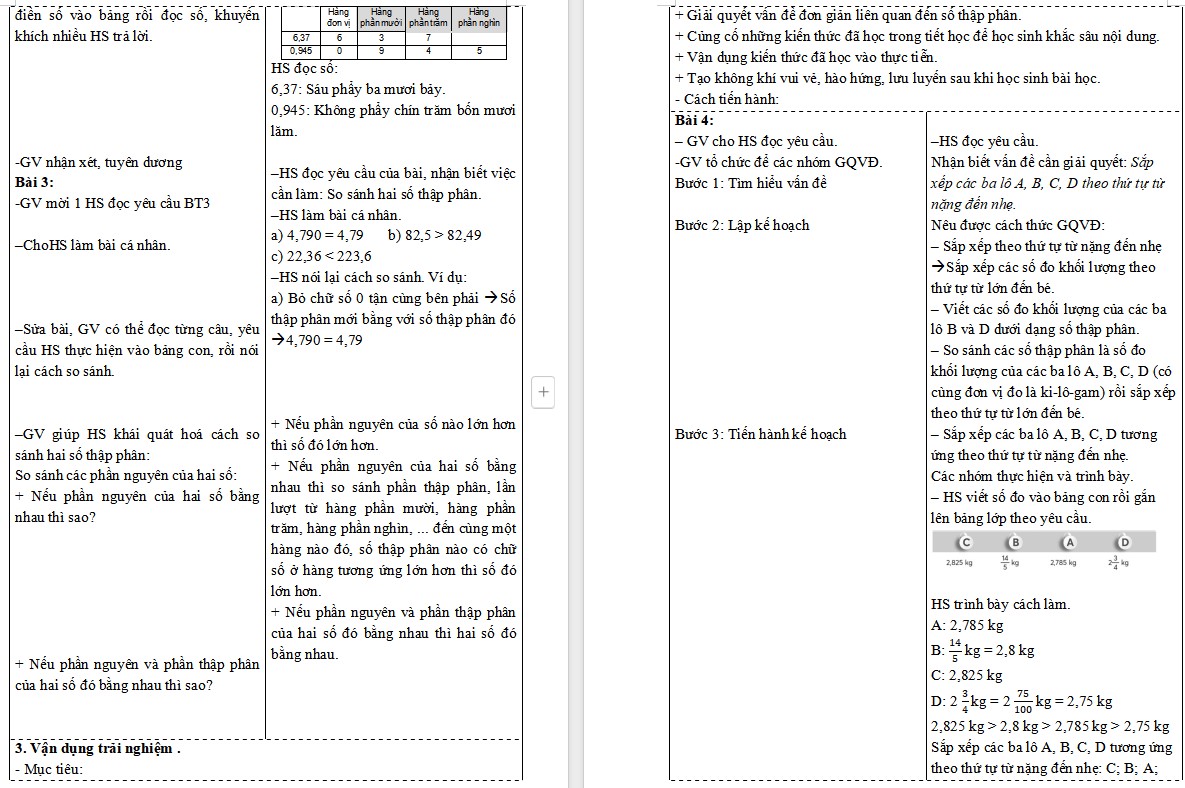 Giáo án Toán 5 CTST Bài 52