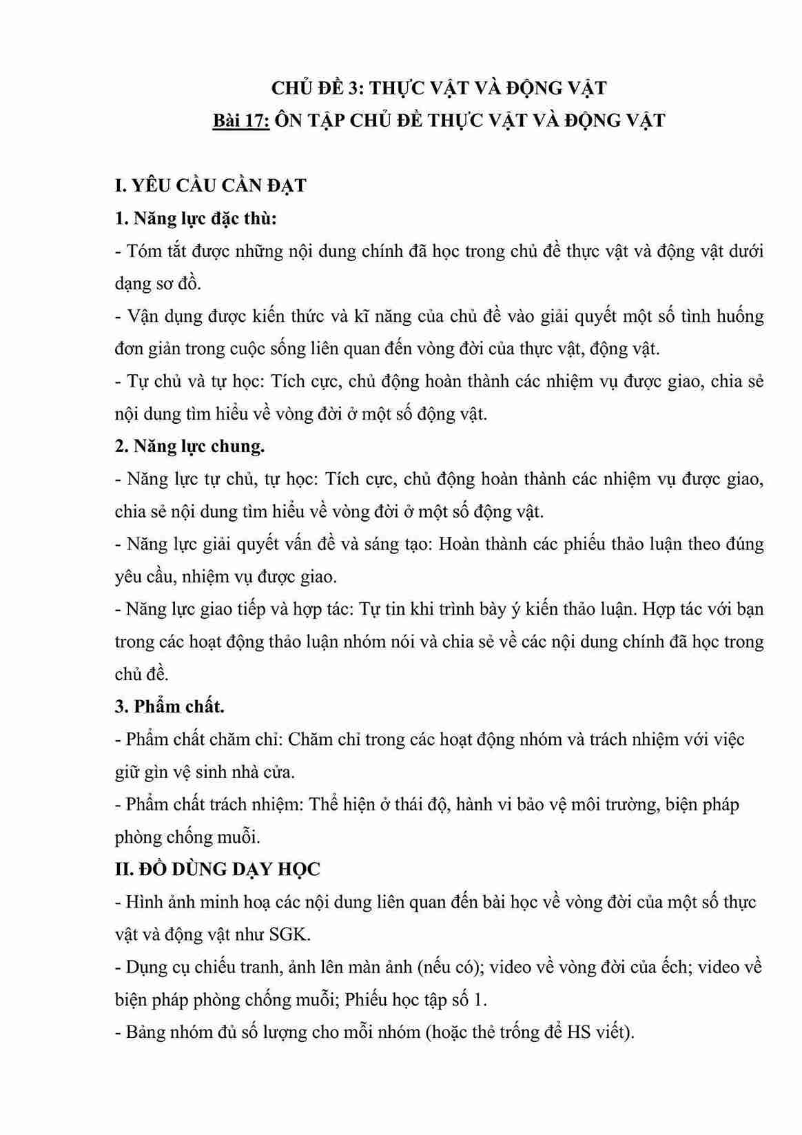 giao an khoa hoc 5 bai 17 on tap chu de thuc vat va dong vat hinh anh 0 1*660091