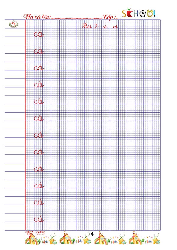 Vở tập viết lớp 1