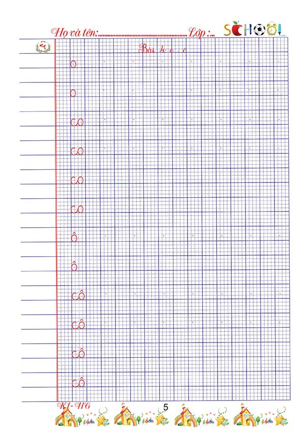 Vở tập viết lớp 1