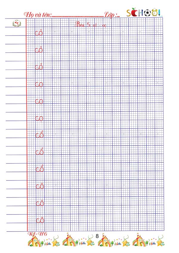 Vở tập viết lớp 1