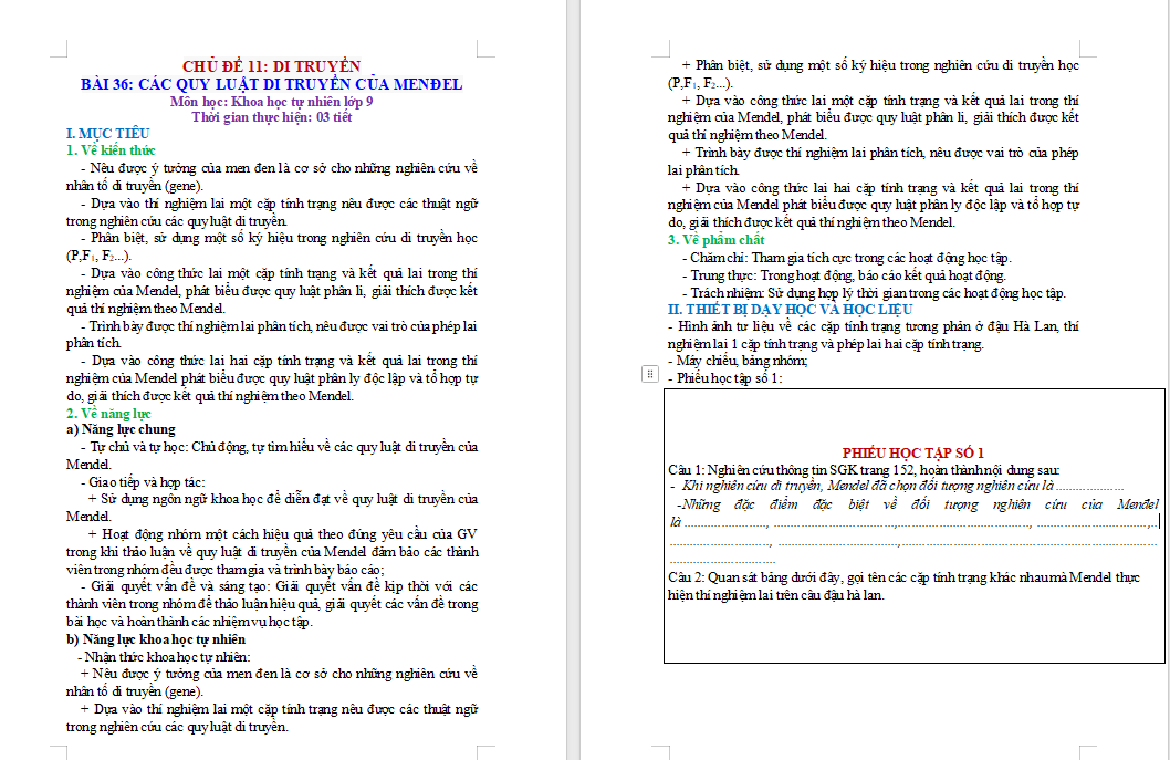 PowerPoint Khoa học tự nhiên 9 Bài 36