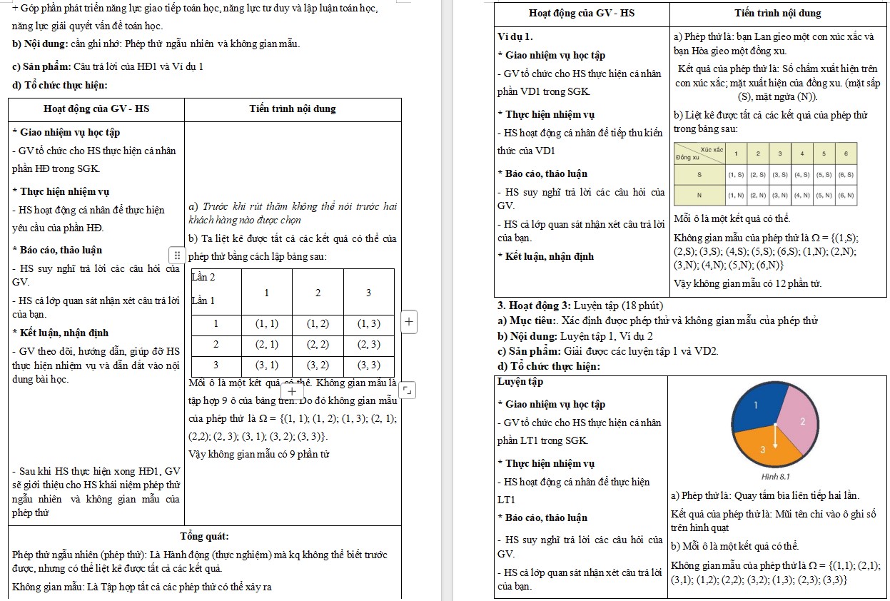 Giáo án Toán 9 KNTT Bài 25