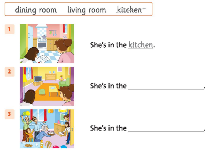 SBT tiếng Anh 2 unit 6 Where's Grandma? lesson 6