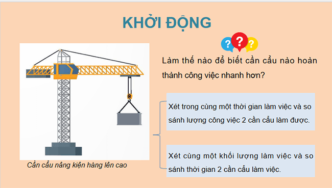 Giáo án Vật lí 9 Bài 3: Công và công suất
