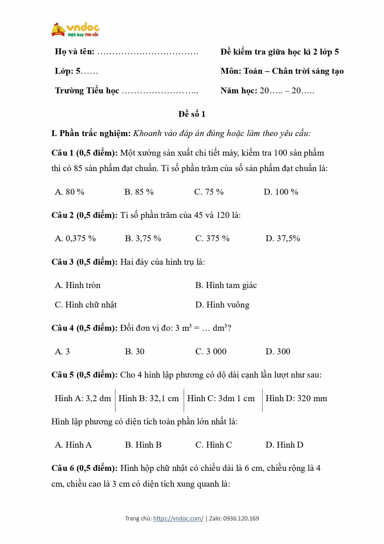 de thi giua ki 2 toan 5 ctst de 1 page 0001*663513