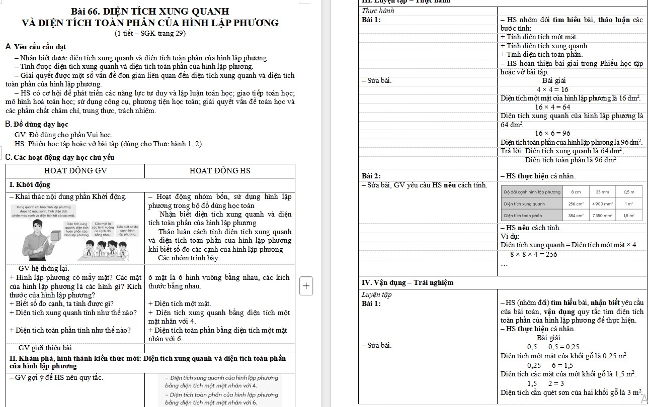 Giáo án Toán 5 CTST Bài 66