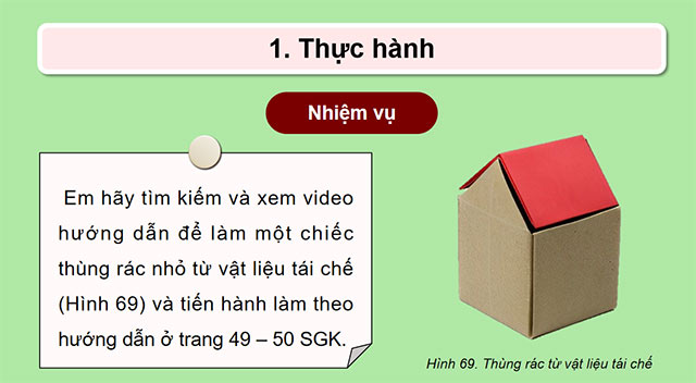 PowerPoint Tin học 5 Thực hành tạo đồ dùng gia đình theo video hướng dẫn