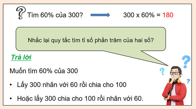 PowerPoint dạy thêm Toán 5 Tìm giá trị phần trăm của một số