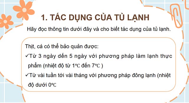 PowerPoint Công nghệ 5 Sử dụng tủ lạnh