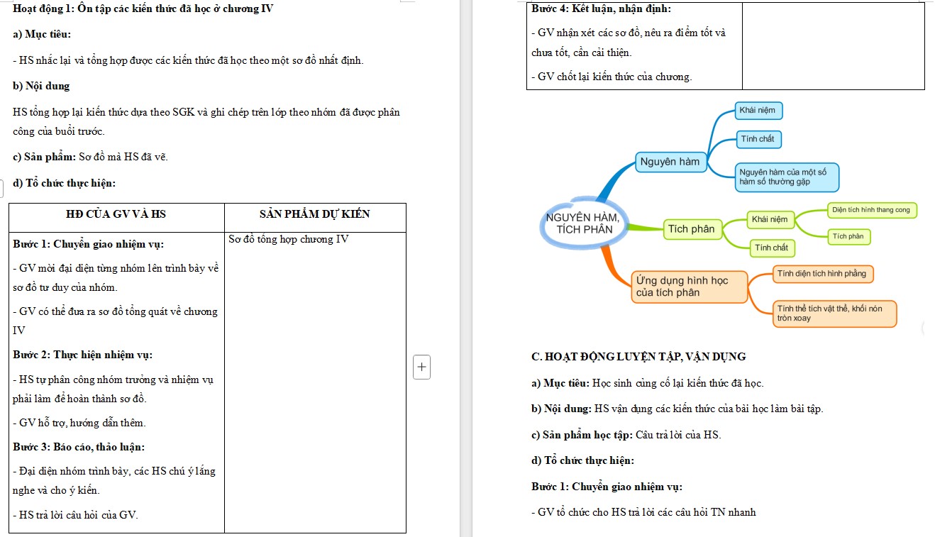 Giáo án Bài tập cuối chương IV Toán 12 Kết nối tri thức