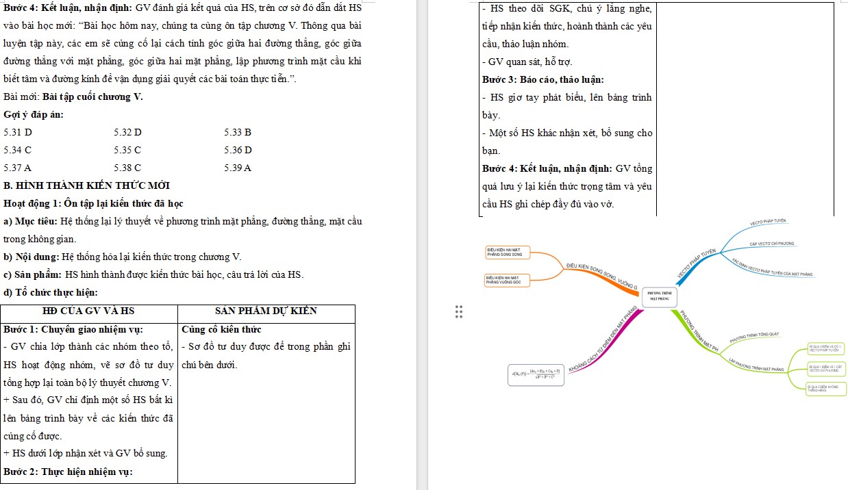 Giáo án Bài tập cuối Chương 5 Toán 12 Kết nối tri thức
