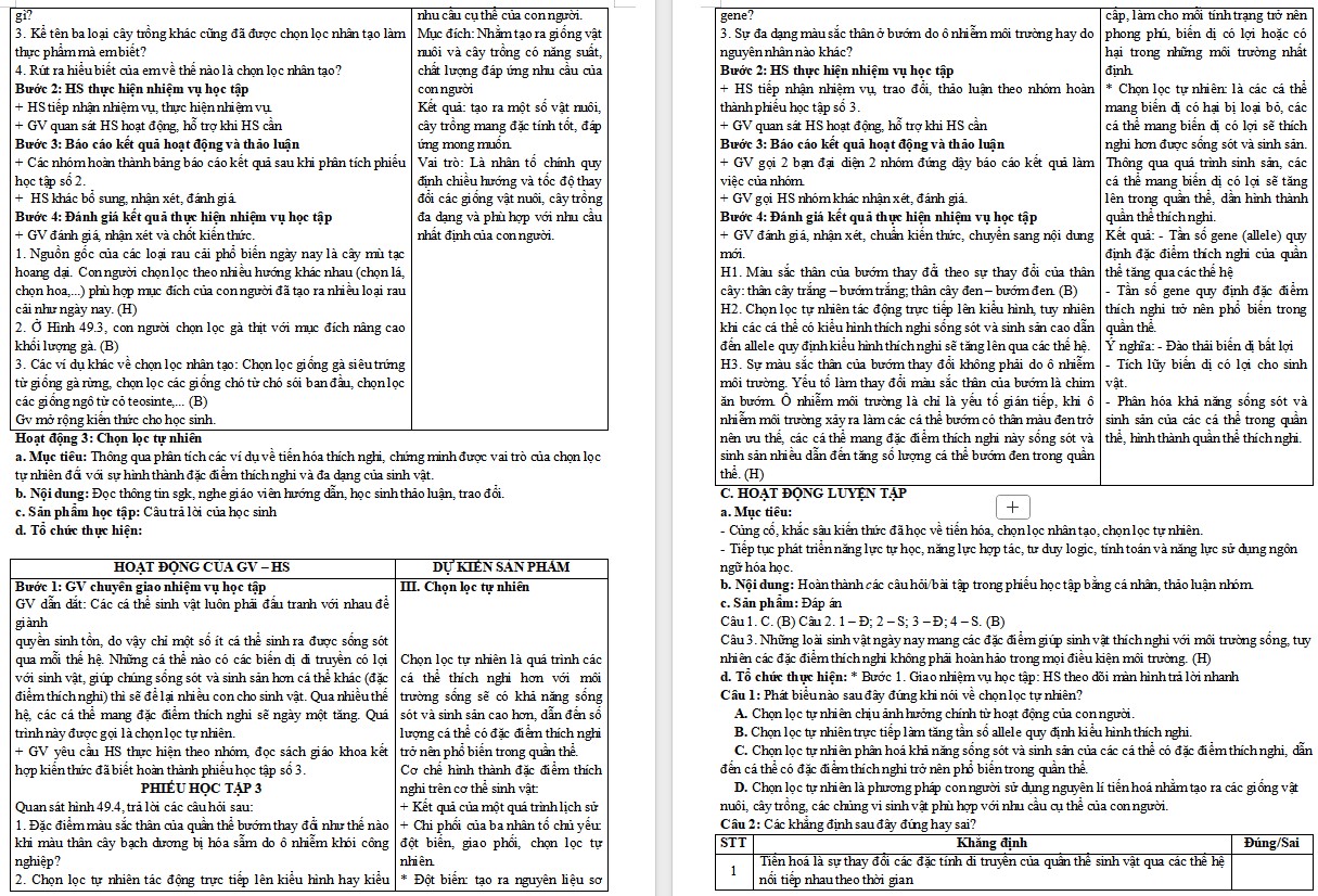 Giáo án Sinh học 9 KNTT Bài 49