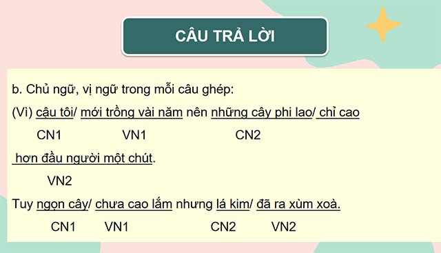 PowerPoint Tiếng Việt 5 Luyện tập về cách nối các vế trong câu ghép trang 28
