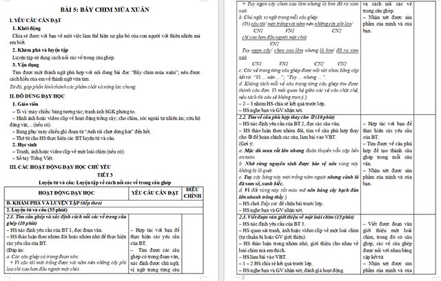 Giáo án Tiếng Việt 5 Luyện tập về cách nối các vế trong câu ghép trang 28