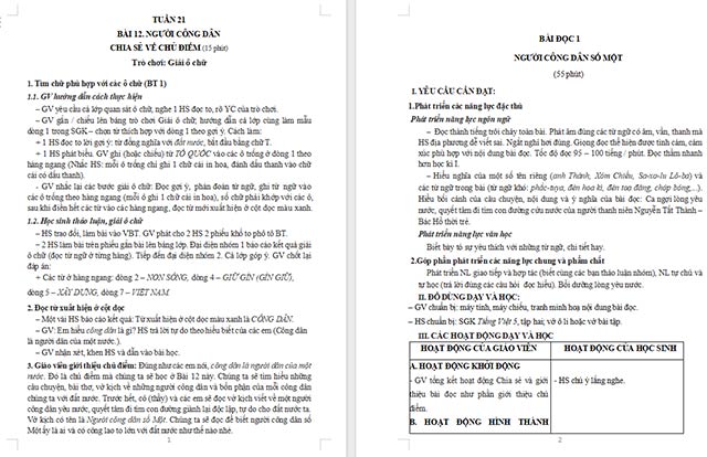 Giáo án Tiếng Việt 5 Người công dân số Một
