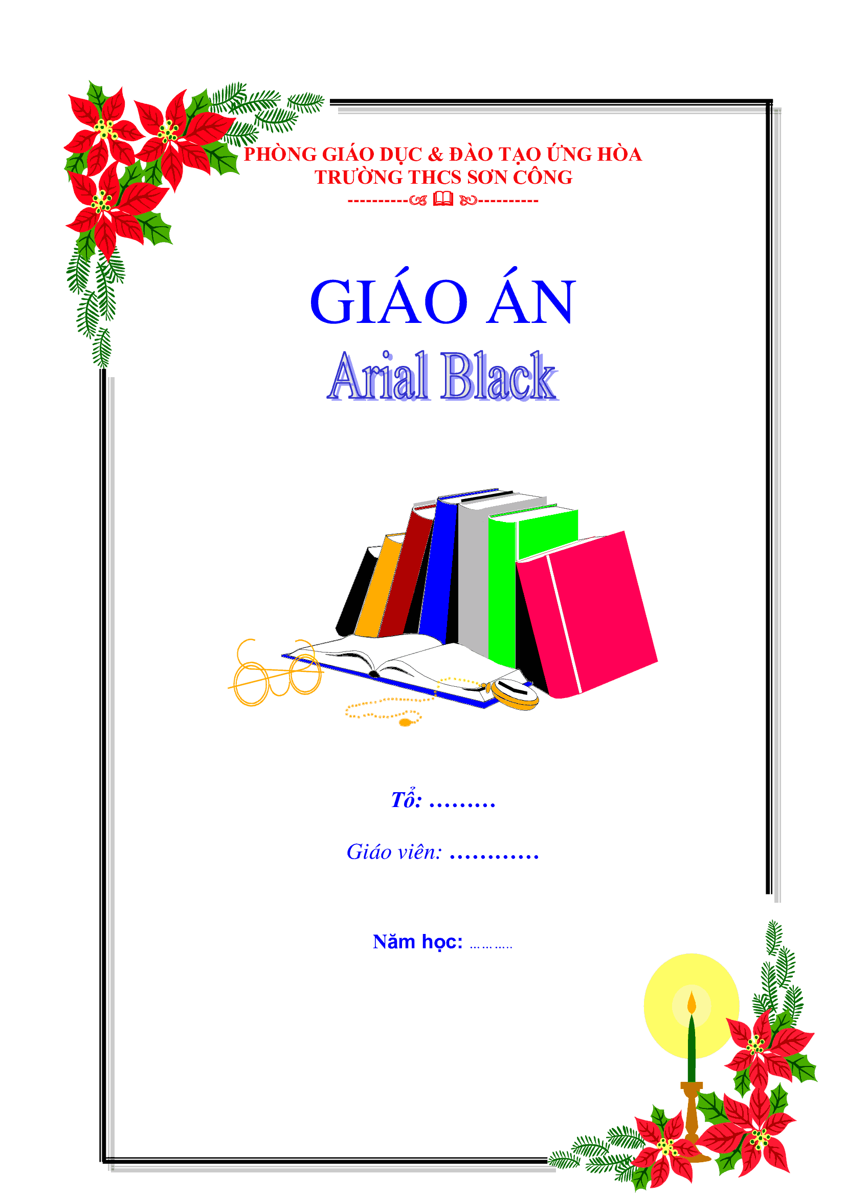 Mẫu bìa giáo án đẹp nhất
