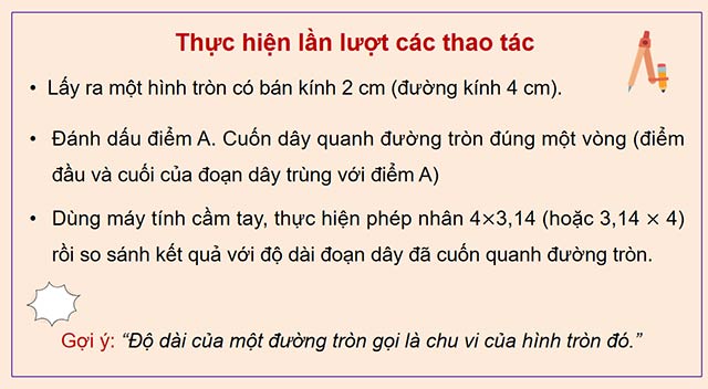 PowerPoint Toán 5 Chu vi hình tròn