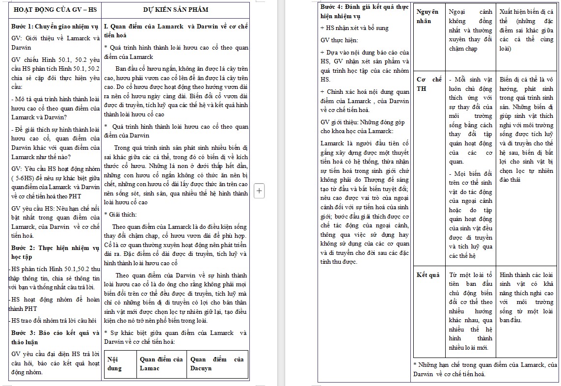 Giáo án Sinh học 9 KNTT Bài 50