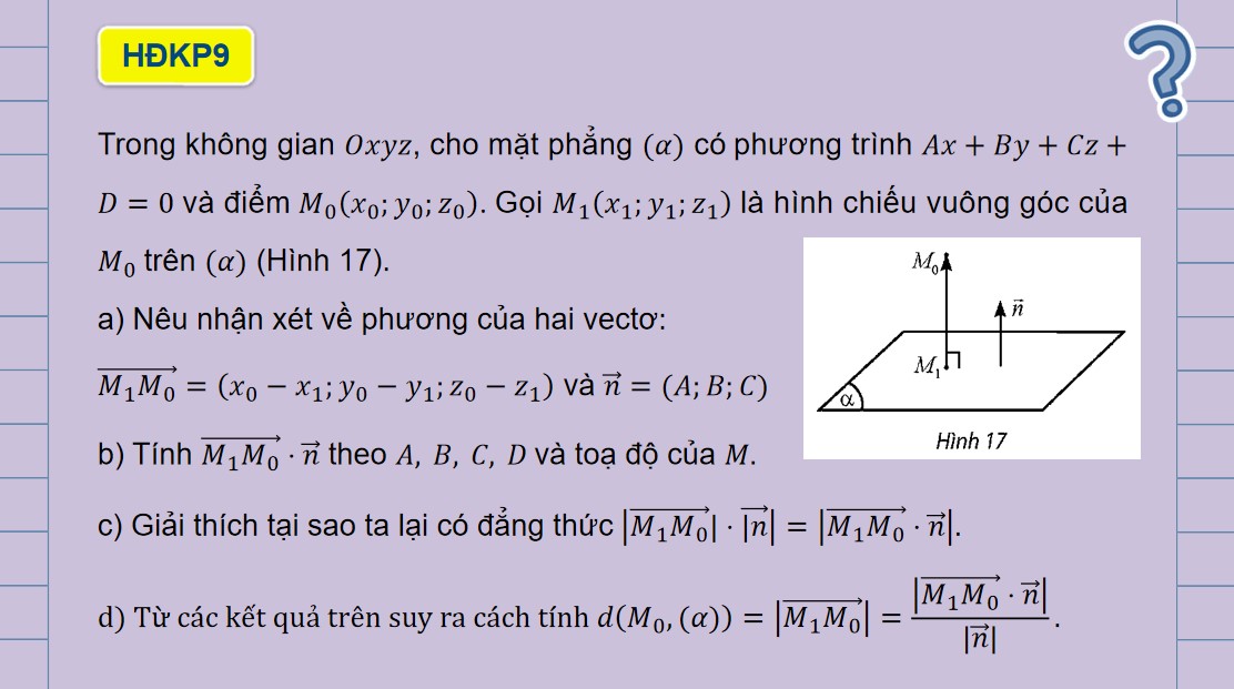 PowerPoint Toán 12 CTST Bài Phương trình mặt phẳng