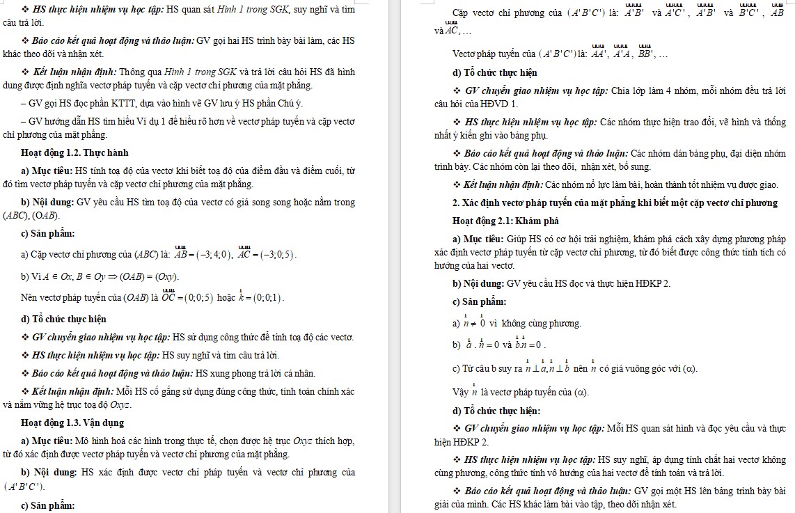 Giáo án Bài 1 Chương 5 Toán 12 Chân trời sáng tạo