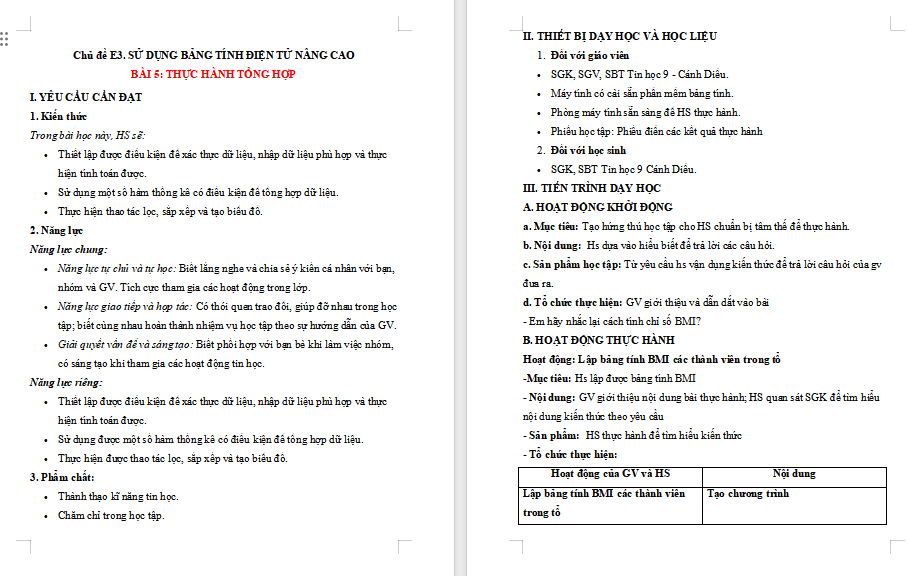 PowerPoint Tin học 9 Bài 5: Thực hành tổng hợp
