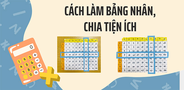 PowerPoint STEM Làm bảng nhân, chia tiện ích