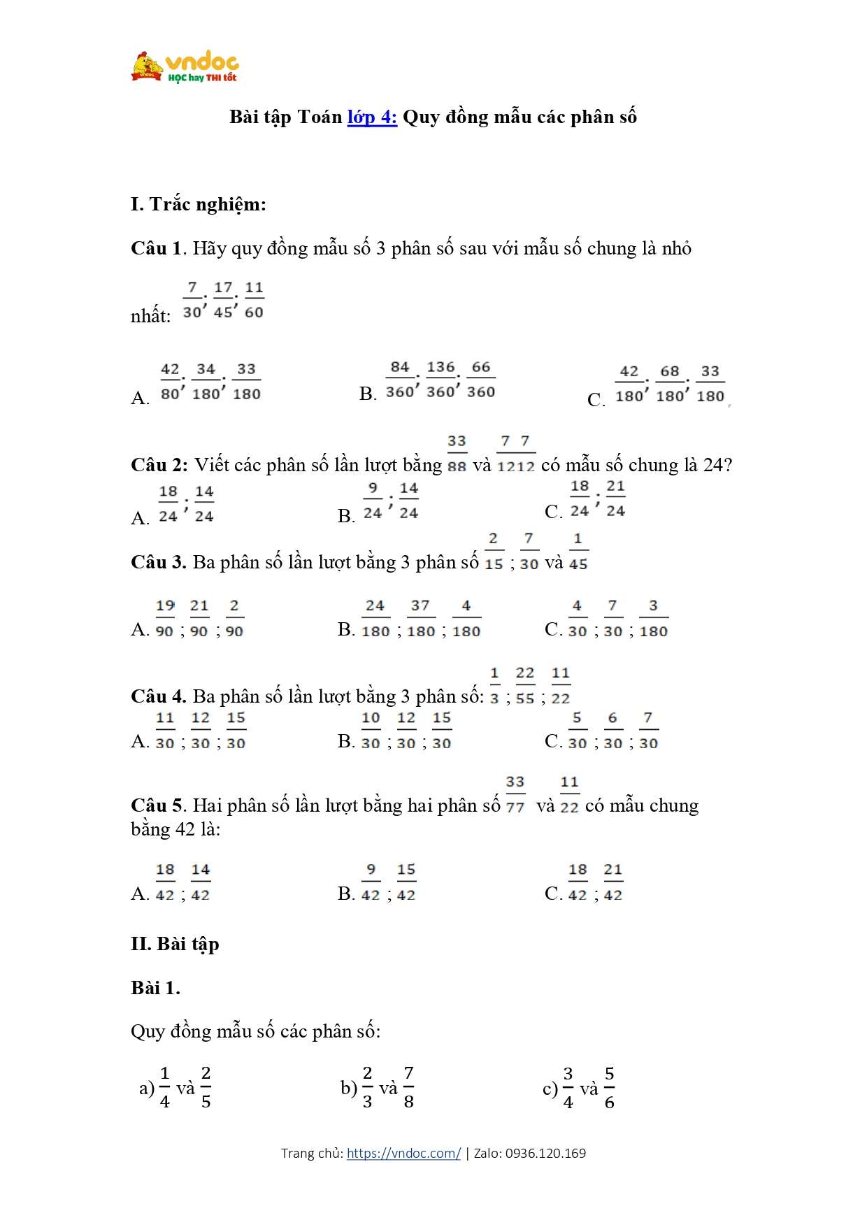 bt toan lop 4 quy dong mau cac phan so page 0001*670526