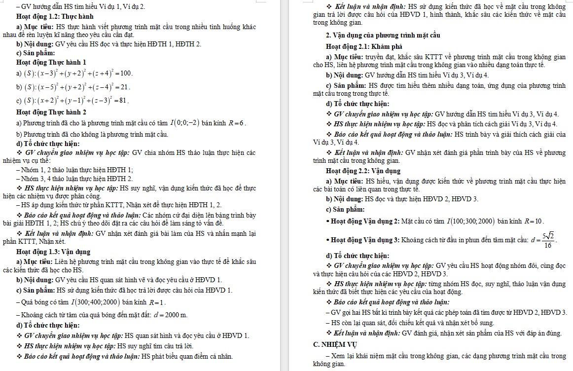 Giáo án Bài 3 Chương 5 Toán 12 Chân trời sáng tạo