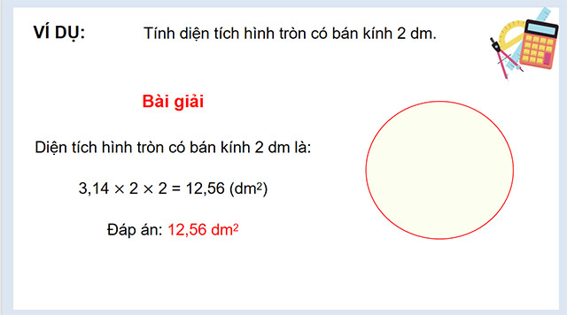 PowerPoint Toán 5 Diện tích hình tròn