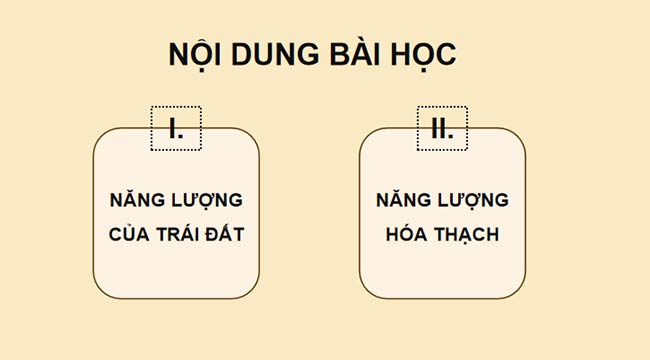 Giáo án Năng lượng của Trái Đất Năng lượng hoá thạch