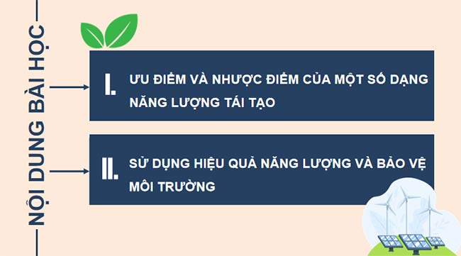 Giáo án KHTN 9 Bài 15: Năng lượng tái tạo