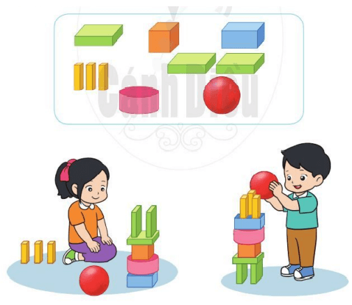 Toán lớp 2 Thực hành lắp ghép, xếp hình khối trang 30,31 | Cánh diều