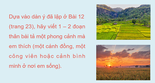 PowerPoint Tiếng Việt 5 Luyện tập tả phong cảnh (Viết thân bài)