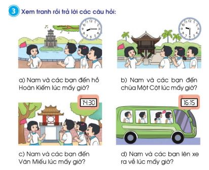 Bài Giờ - Phút trang 35 Toán 2 