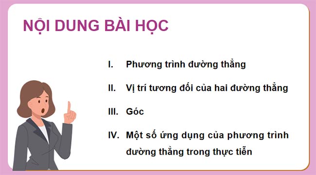 PowerPoint Toán 12 Bài 2: Phương trình đường thẳng