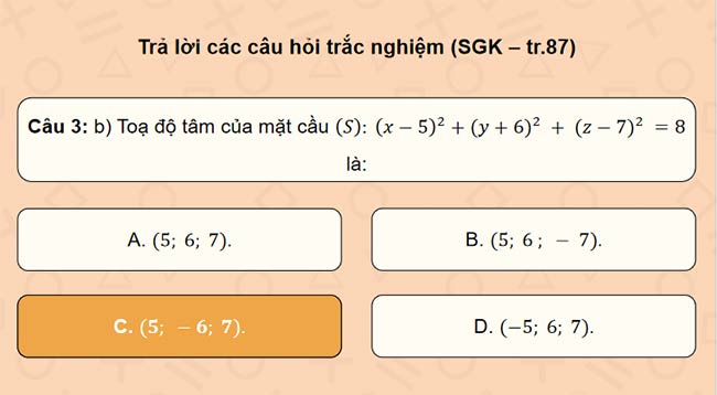 Bài tập cuối chương 5 Toán 12 Cánh diều