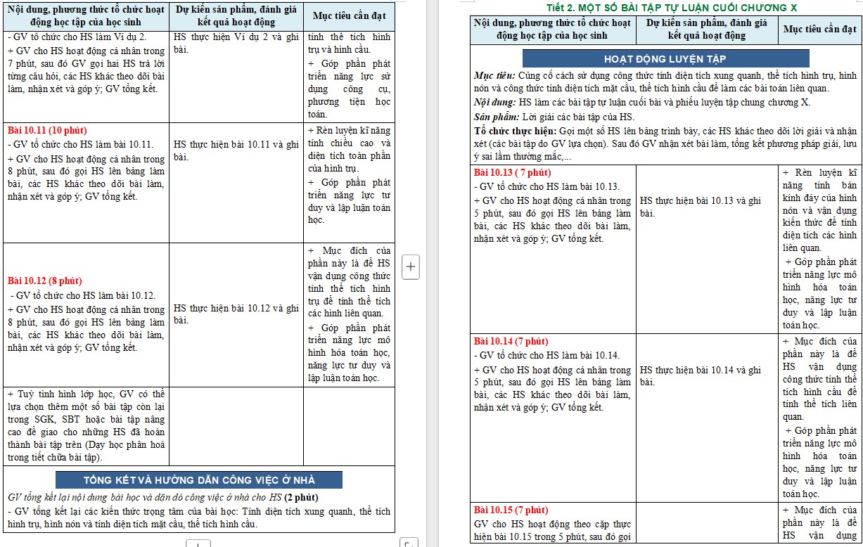 Giáo án Toán 9 KNTT Bài Luyện tập chung Chương 10