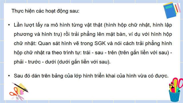 PowerPoint Toán 5 Hình khai triển của hình hộp chữ nhật, hình lập phương, hình trụ