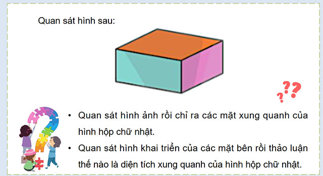PowerPoint Toán 5 Diện tích xung quanh, diện tích toàn phần của hình hộp chữ nhật và hình lập phương