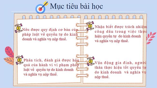 Giáo án Quyền tự do kinh doanh và nghĩa vụ nộp thuế