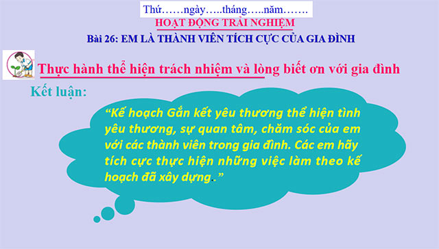 PowerPoint Hoạt động trải nghiệm 5 Tuần 26