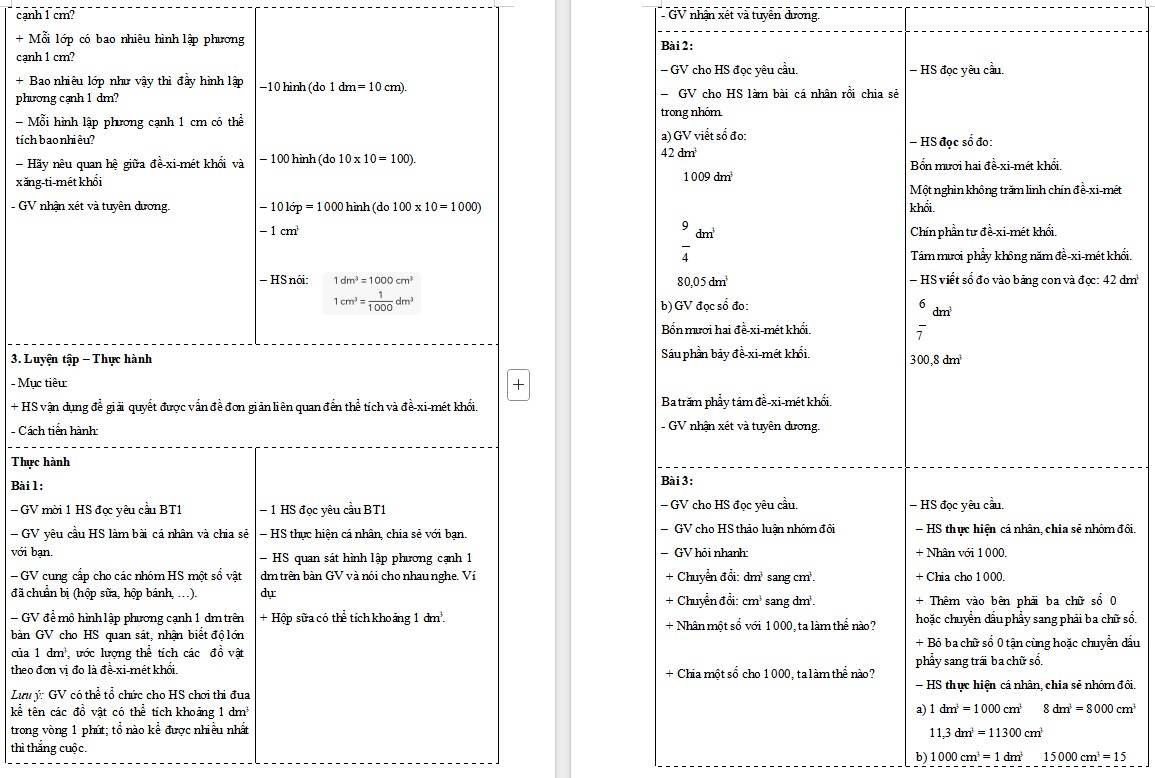 Giáo án Toán 5 CTST Bài 71