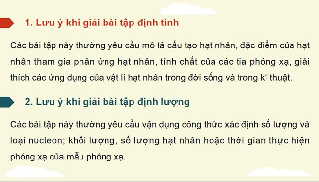 Vật lí 12 Bài 25: Bài tập về vật lí hạt nhân