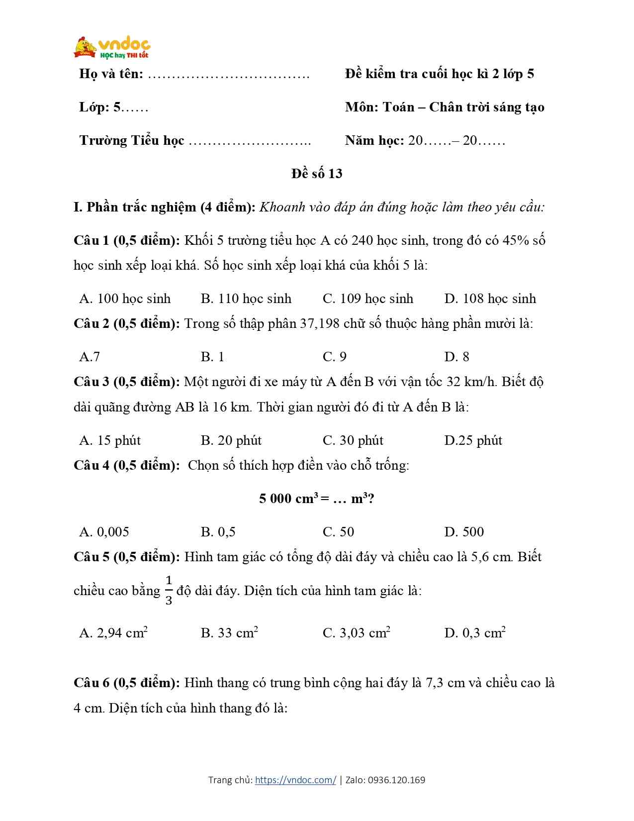 de thi toan 5 cuoi ki 2 sach ctst de 13 page 1*680673