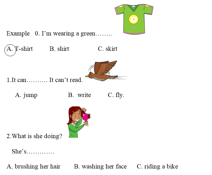 Đề thi học kì 2 tiếng Anh lớp 3 Family and Friends số 1