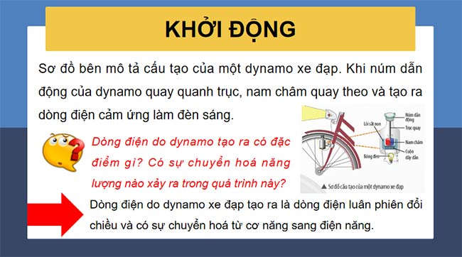 KHTN 9 Bài 13: Dòng điện xoay chiều