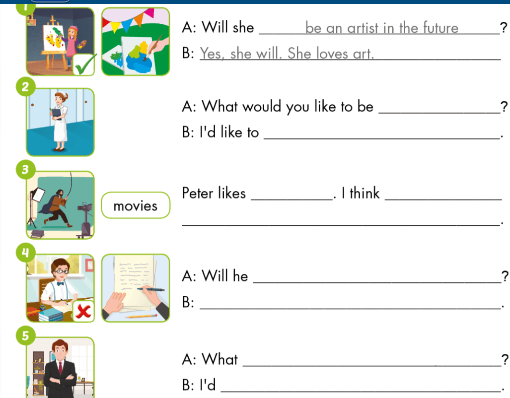 Sách bài tập Tiếng Anh lớp 5 Unit 7 Review and practice i-Learn Smart Start